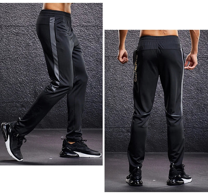 Men’s Sport Running Pants – Training Joggers with Zipper Pockets