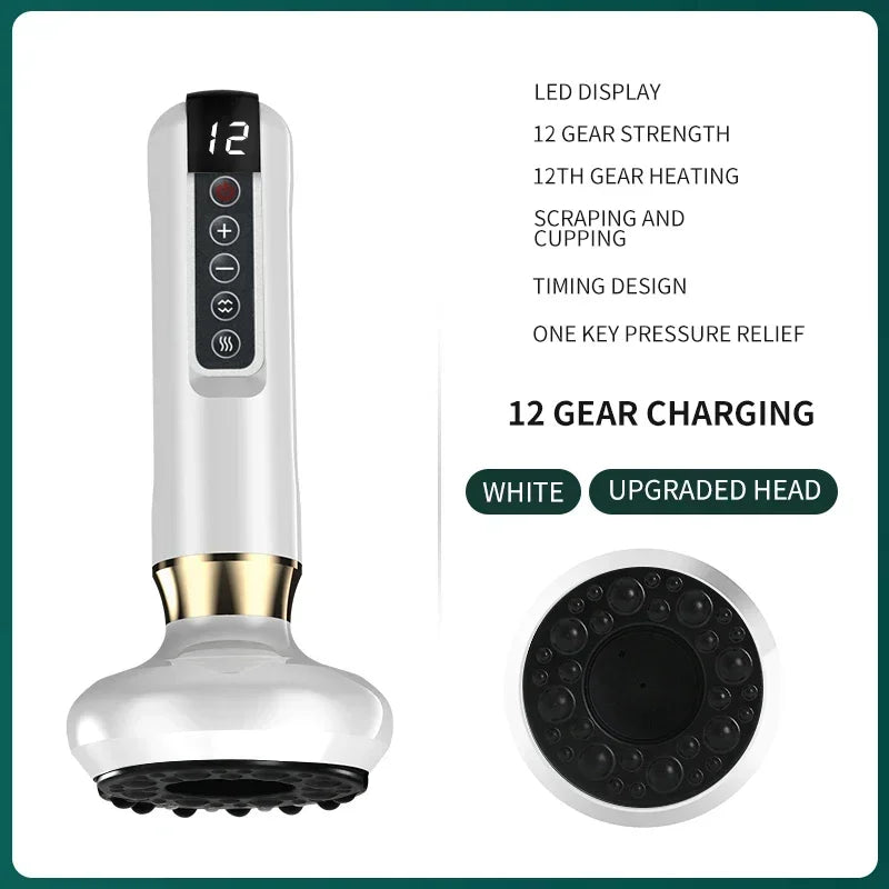 Tricolor Electric Gua Sha Massager – Anti-Cellulite Slimming Device