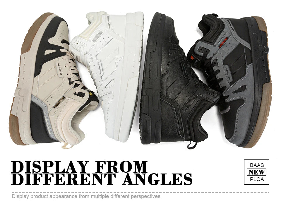 Baasploa Men’s Winter Sneakers – Plush Warm Non-Slip Casual Shoes