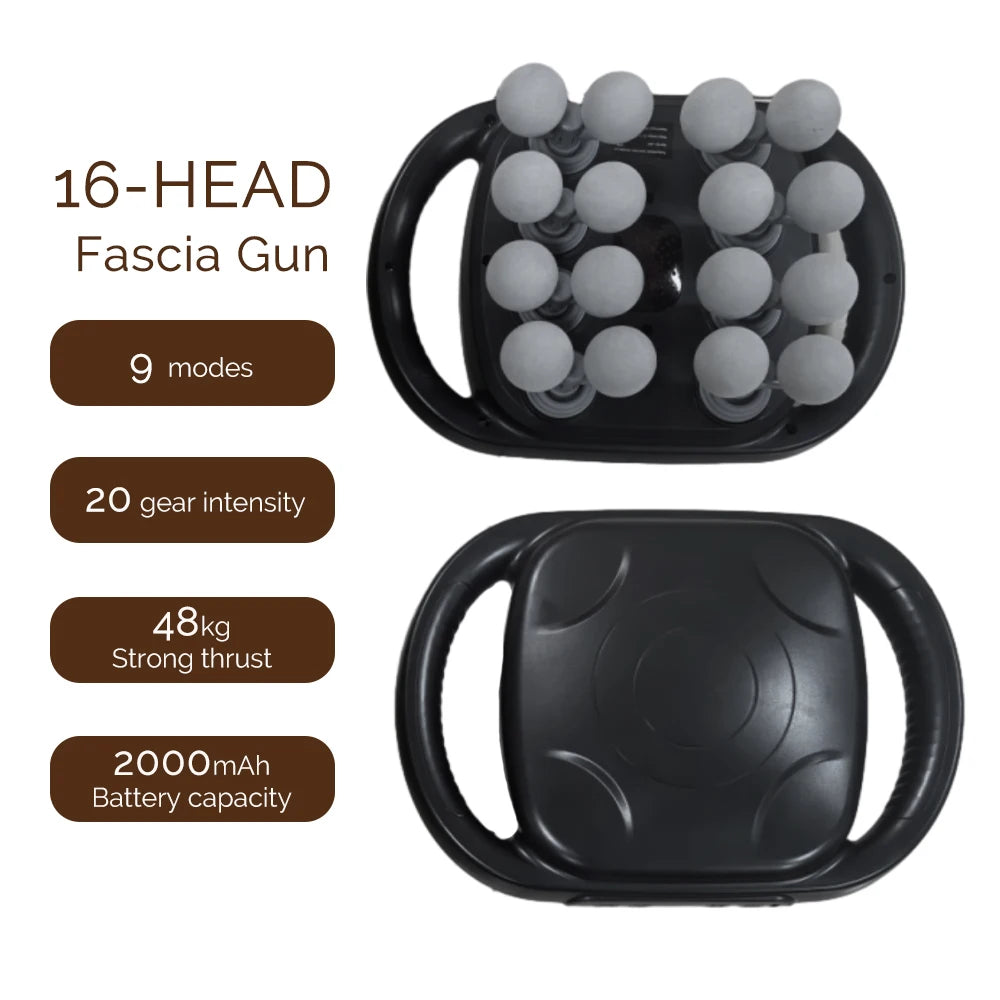 42-Head Fascia Massage Gun – High-Frequency Muscle Massager