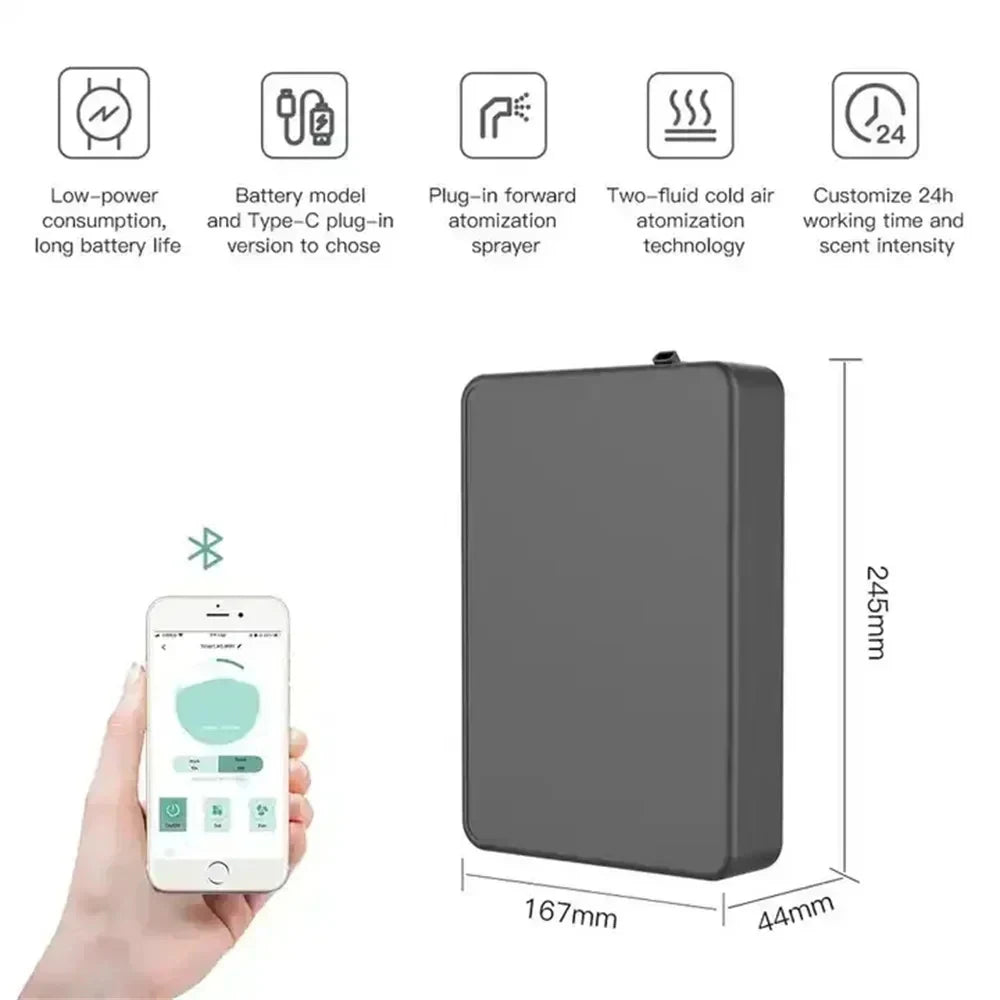 500ML Smart Scent Diffuser – Waterless Essential Oil Air Freshener