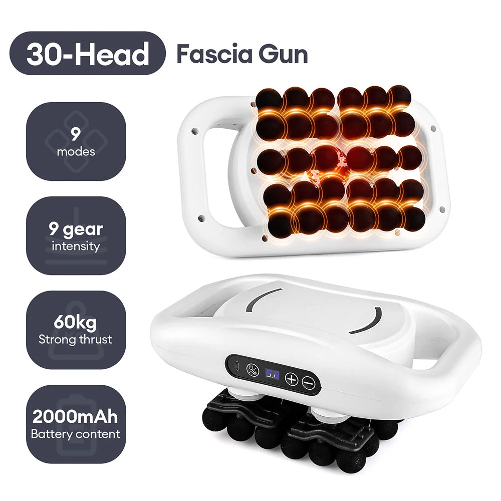 42-Head Fascia Massage Gun – High-Frequency Muscle Massager