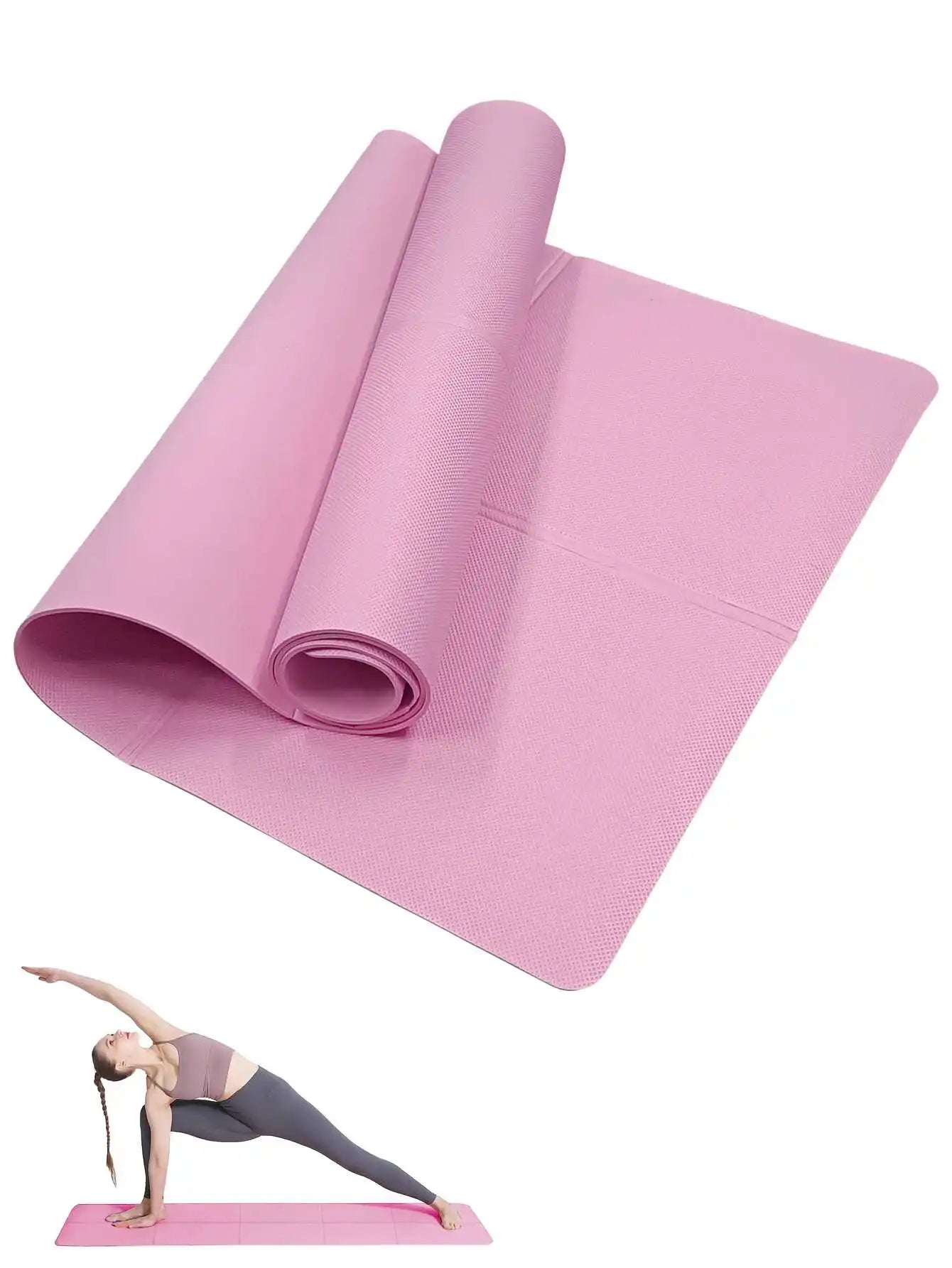 Non-Slip Yoga Mat – Thick Fitness & Pilates Exercise Pad