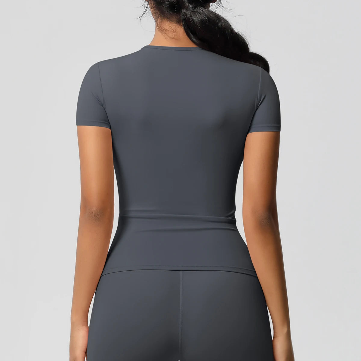 Women’s Dry Fit Sports Top – Breathable Elastic Gym T-Shirt
