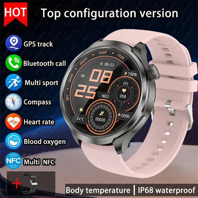 Huawei 1.85" Smartwatch – GPS, NFC & Bluetooth Fitness Tracker for Men