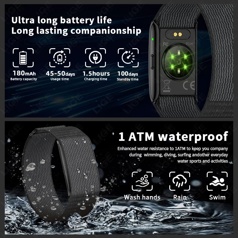 LIGE GPS Sports Smart Bracelet – Fitness & Health Tracker
