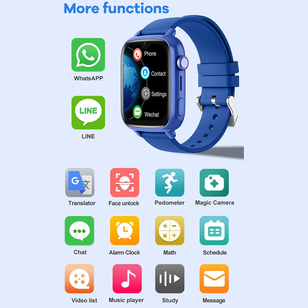 4G Kids Smart Watch – GPS Tracker, Video Call & SOS Safety Smartwatch
