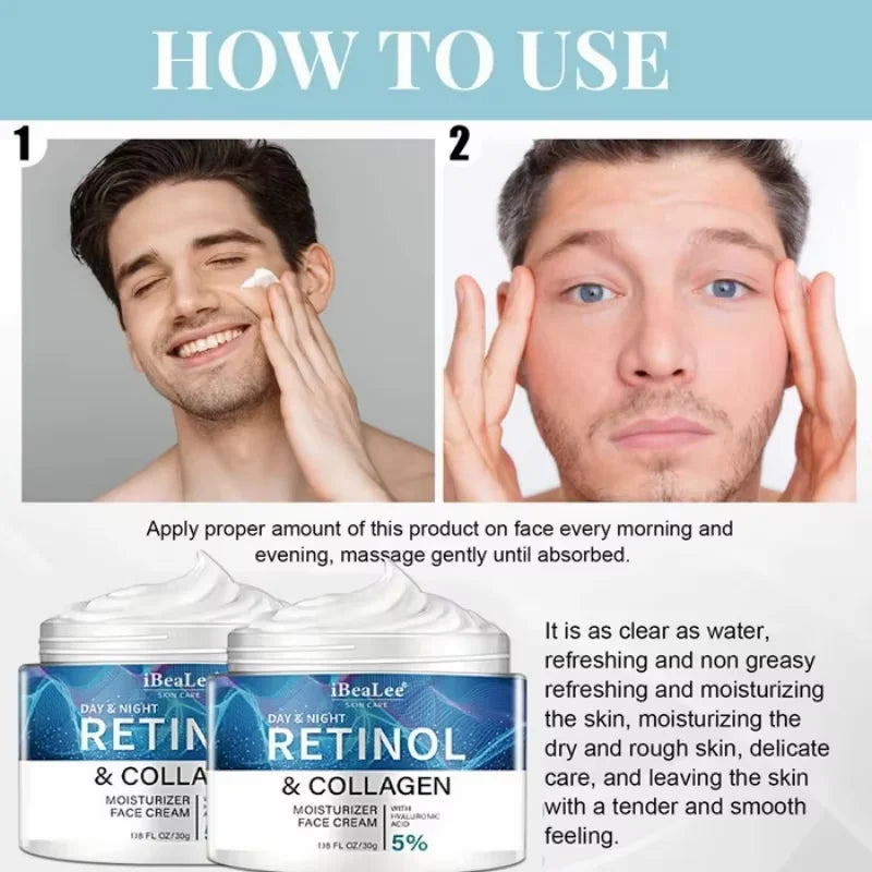 Men’s Retinol Anti-Wrinkle Cream – Collagen Firming & Moisturizing Skincare
