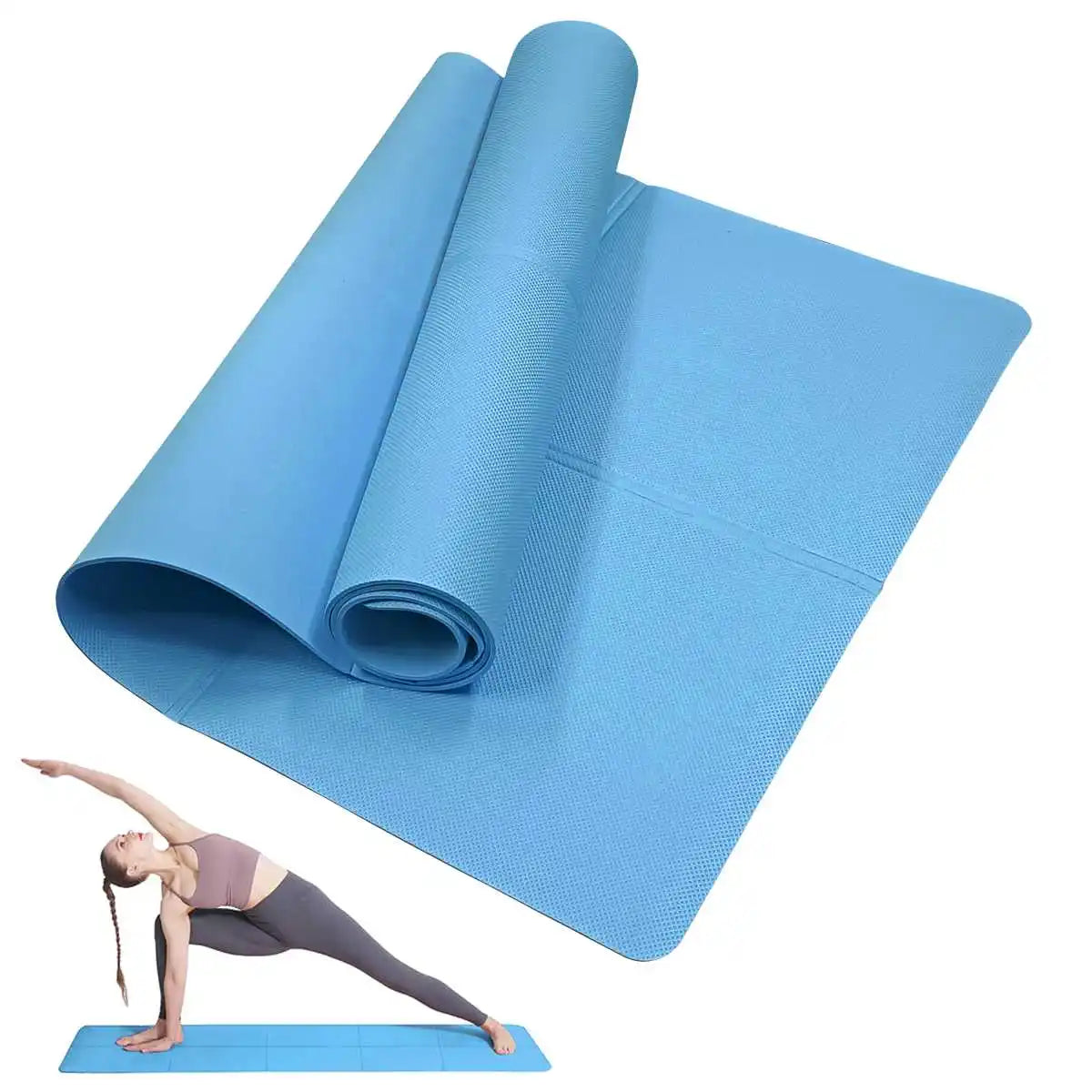 Non-Slip Yoga Mat – Thick Fitness & Pilates Exercise Pad