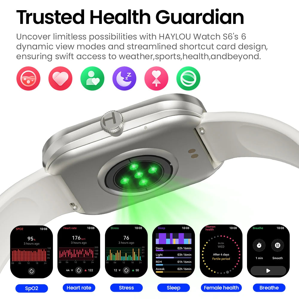 S6 Voice Calling Smartwatch – Health Monitoring & IP68 Waterproof