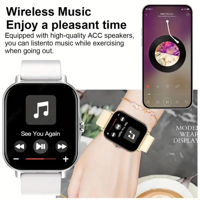 2025 Smartwatch – Bluetooth Talking Blood Oxygen & Pressure Monitor
