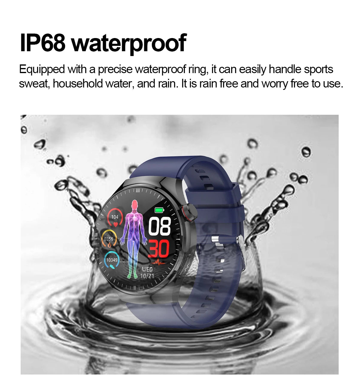 2025 Nursing-Grade Health Smartwatch – ECG PPG Bluetooth Call