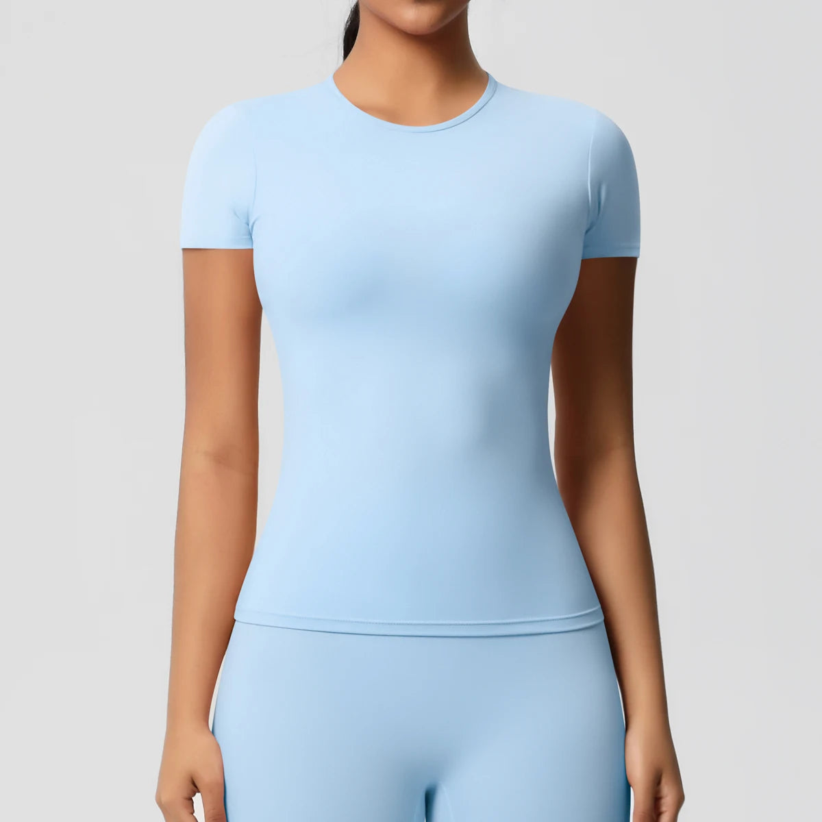 Women’s Dry Fit Sports Top – Breathable Elastic Gym T-Shirt