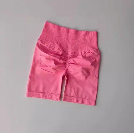 Women’s High-Waist Yoga Shorts – Push-Up Fitness Shorts