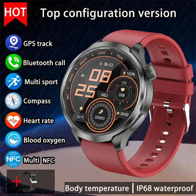 Huawei 1.85" Smartwatch – GPS, NFC & Bluetooth Fitness Tracker for Men