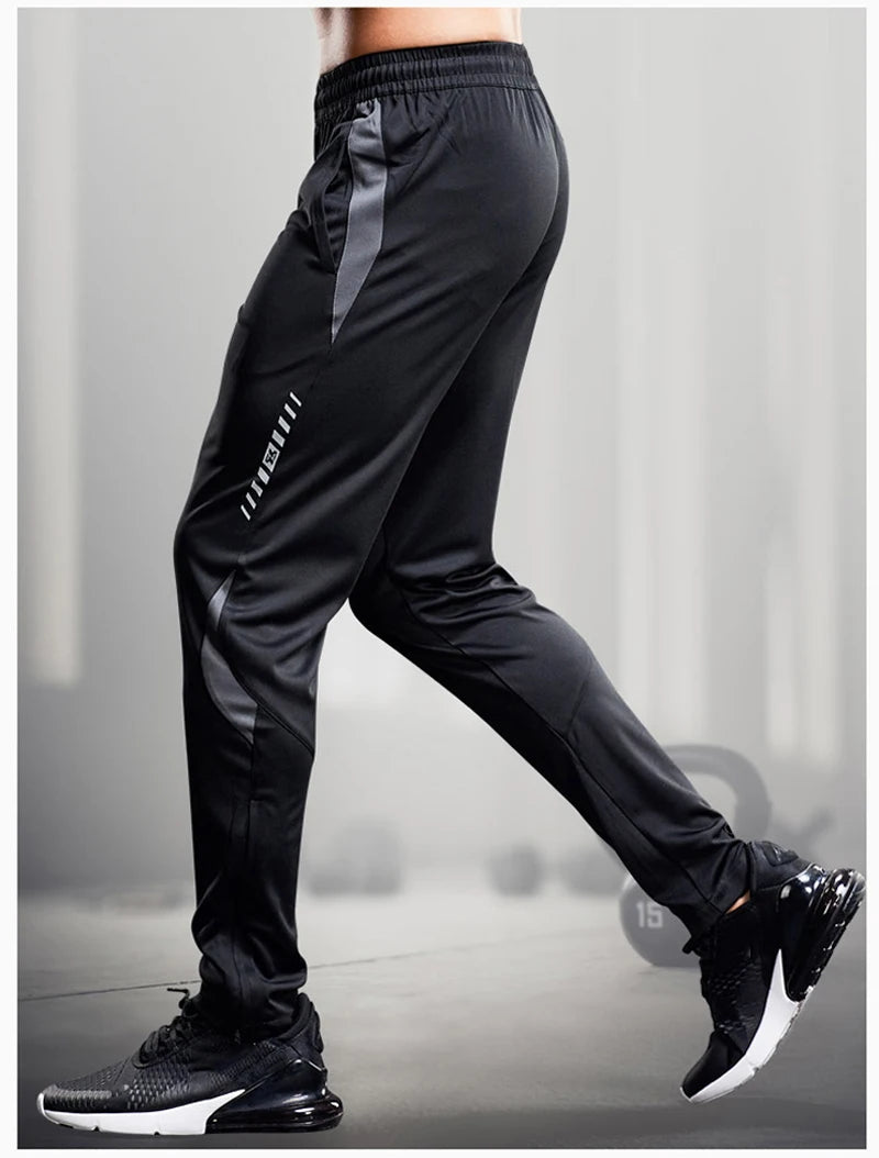 Men’s Sport Running Pants – Training Joggers with Zipper Pockets