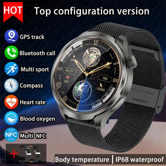Huawei 1.85" Smartwatch – GPS, NFC & Bluetooth Fitness Tracker for Men