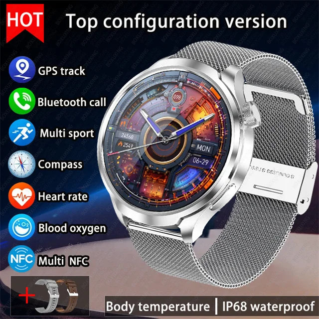 Huawei 1.85" Smartwatch – GPS, NFC & Bluetooth Fitness Tracker for Men