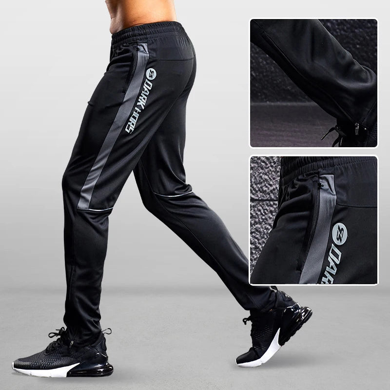 Men’s Sport Running Pants – Training Joggers with Zipper Pockets
