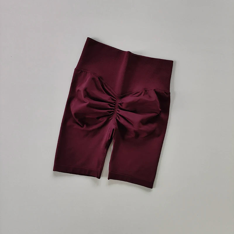 Women’s High-Waist Yoga Shorts – Push-Up Fitness Shorts