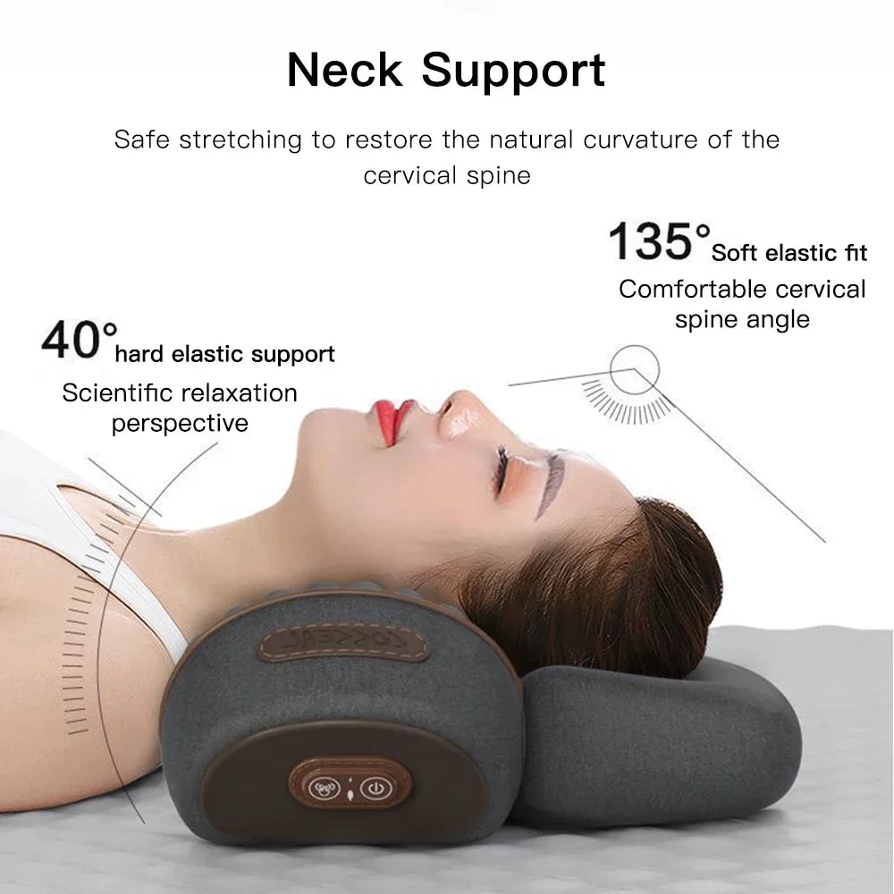Electric Neck Massager Pillow – Heating & Vibration Cervical Support