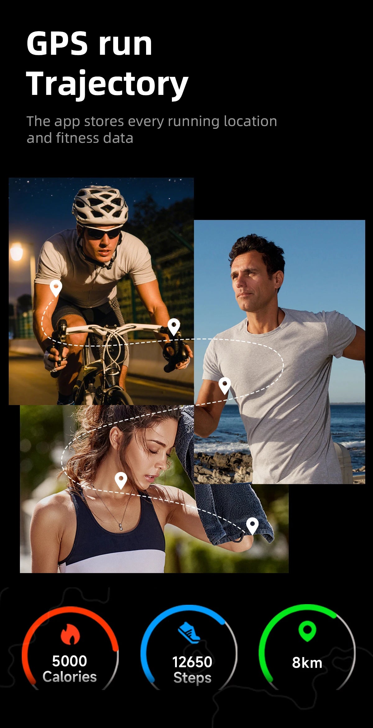 LIGE GPS Sports Smart Bracelet – Fitness & Health Tracker
