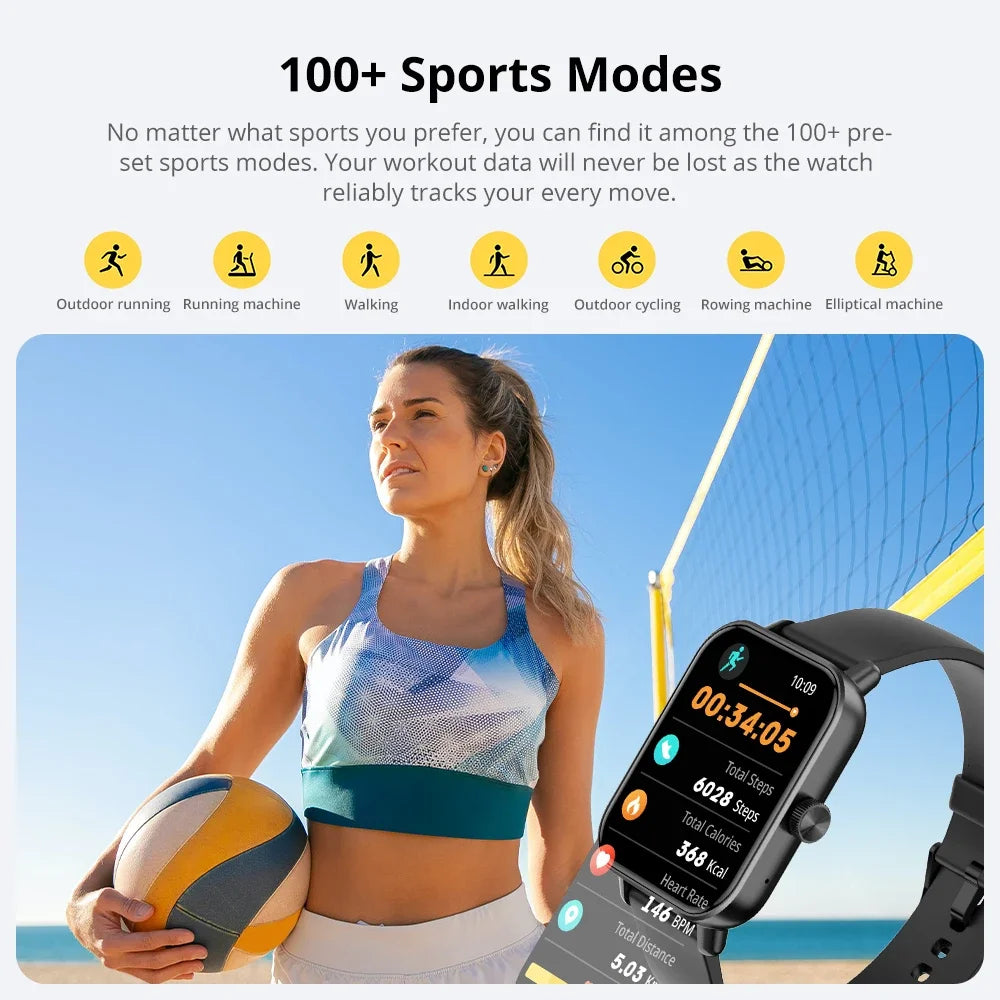 P81 Voice Calling Smartwatch – 1.9" Health & Sports Tracker