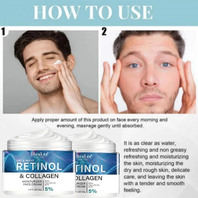 Men’s Retinol Anti-Wrinkle Cream – Collagen Firming & Moisturizing Skincare