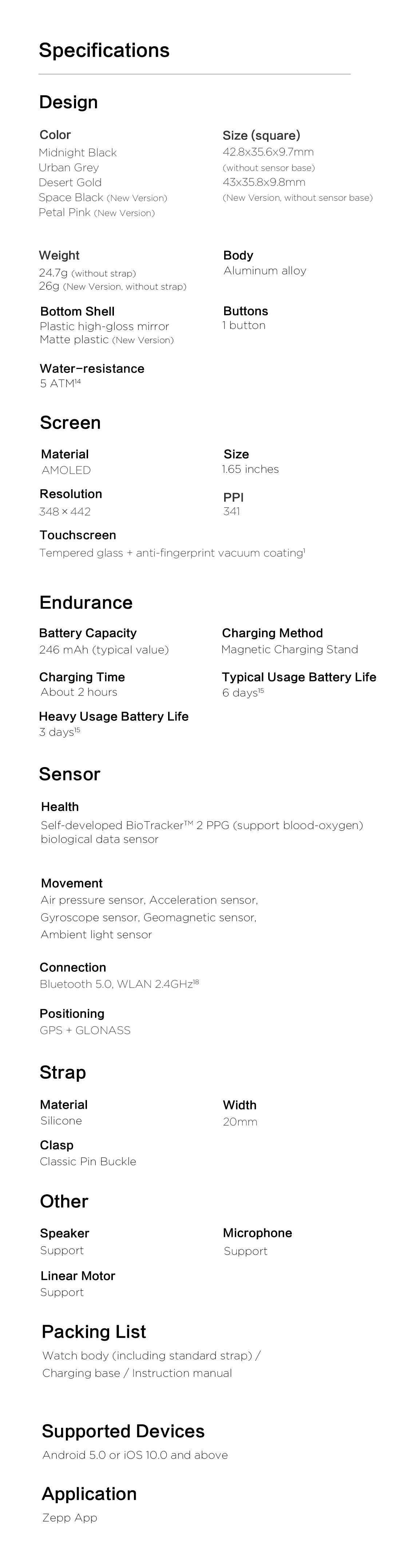Amazfit GTS 2 Smartwatch – 43mm Fitness Tracker with Alexa Built-In