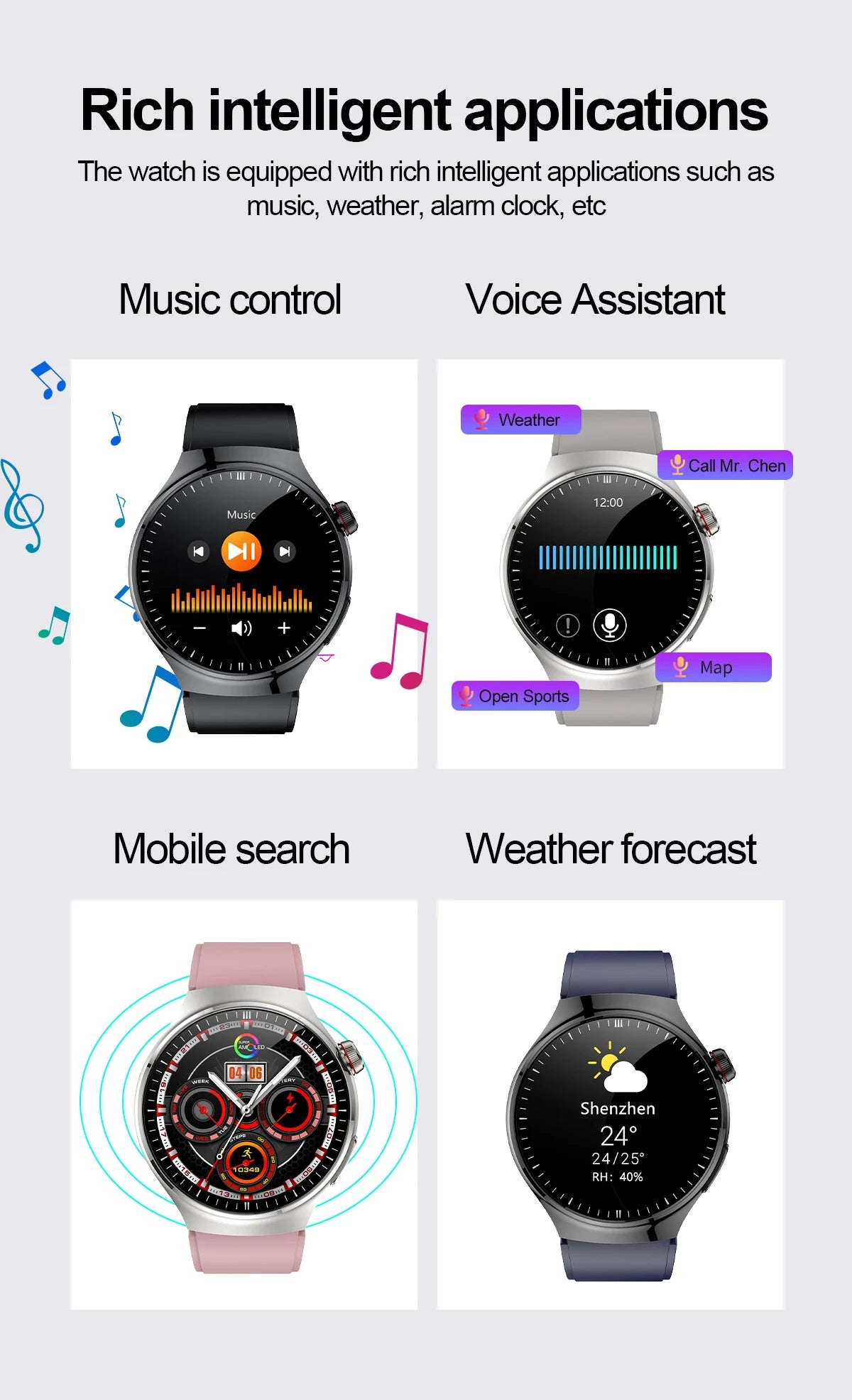 2025 Nursing-Grade Health Smartwatch – ECG PPG Bluetooth Call