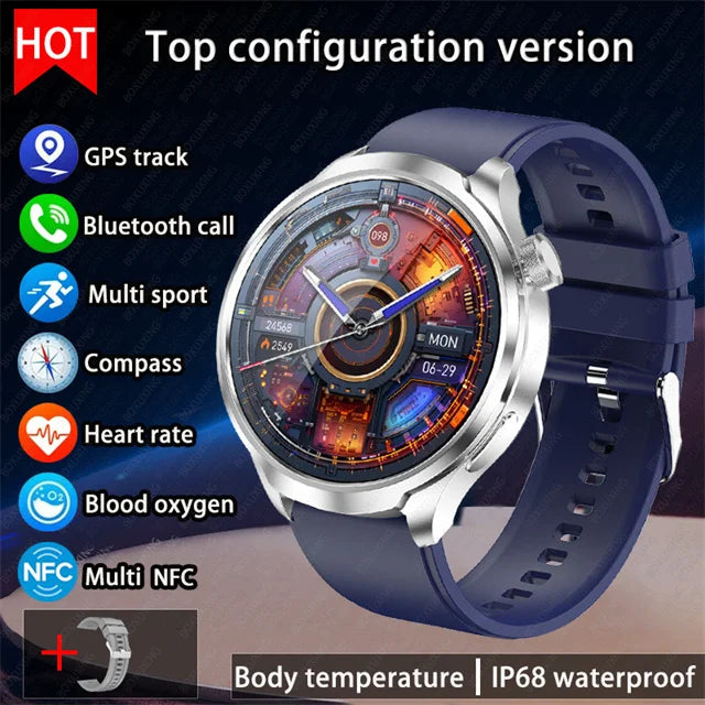Huawei 1.85" Smartwatch – GPS, NFC & Bluetooth Fitness Tracker for Men