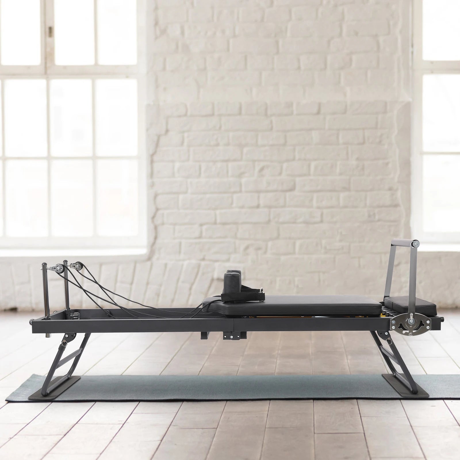 Foldable Steel Pilates Reformer – Home Yoga Fitness Equipment