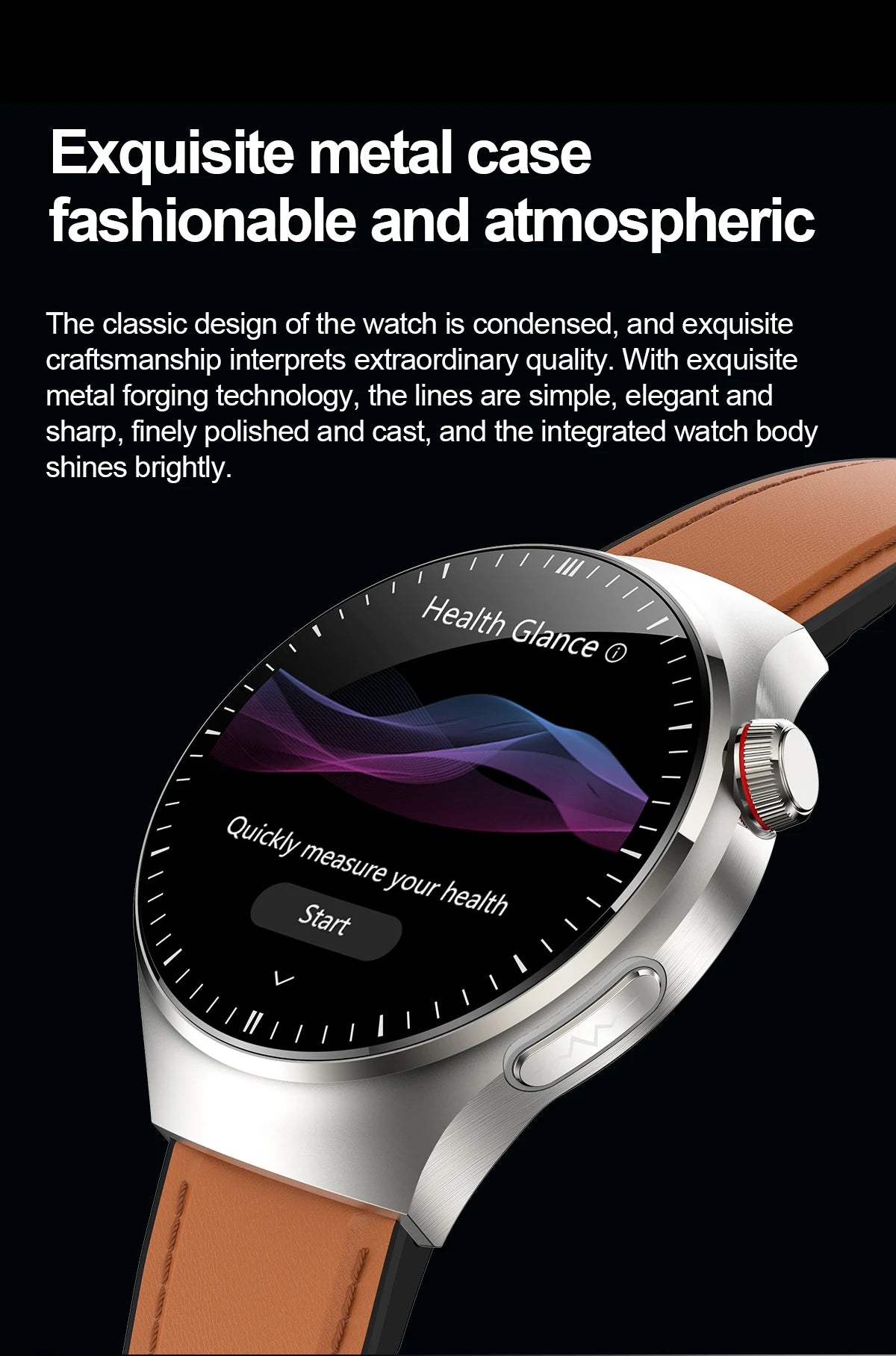 2025 Nursing-Grade Health Smartwatch – ECG PPG Bluetooth Call