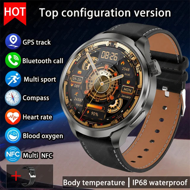 Huawei 1.85" Smartwatch – GPS, NFC & Bluetooth Fitness Tracker for Men