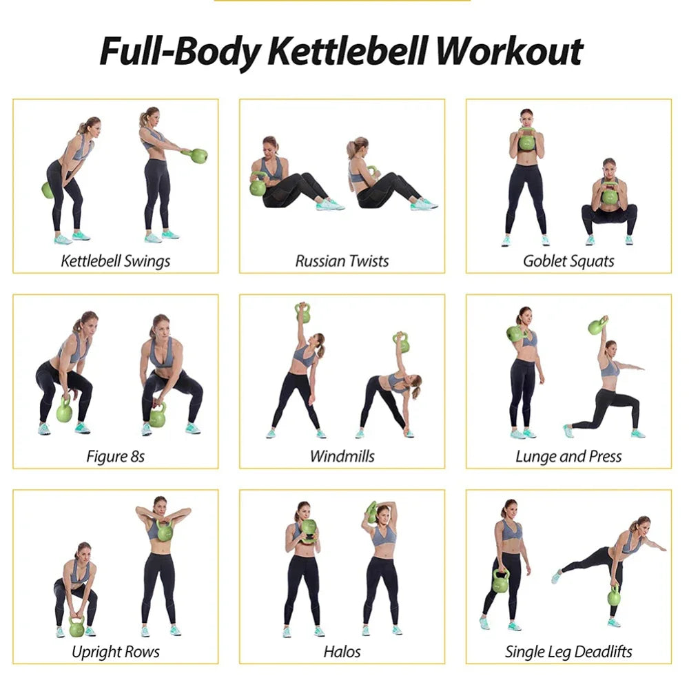 5LB Vinyl Kettlebell – Strength Training Weight for Home Gym
