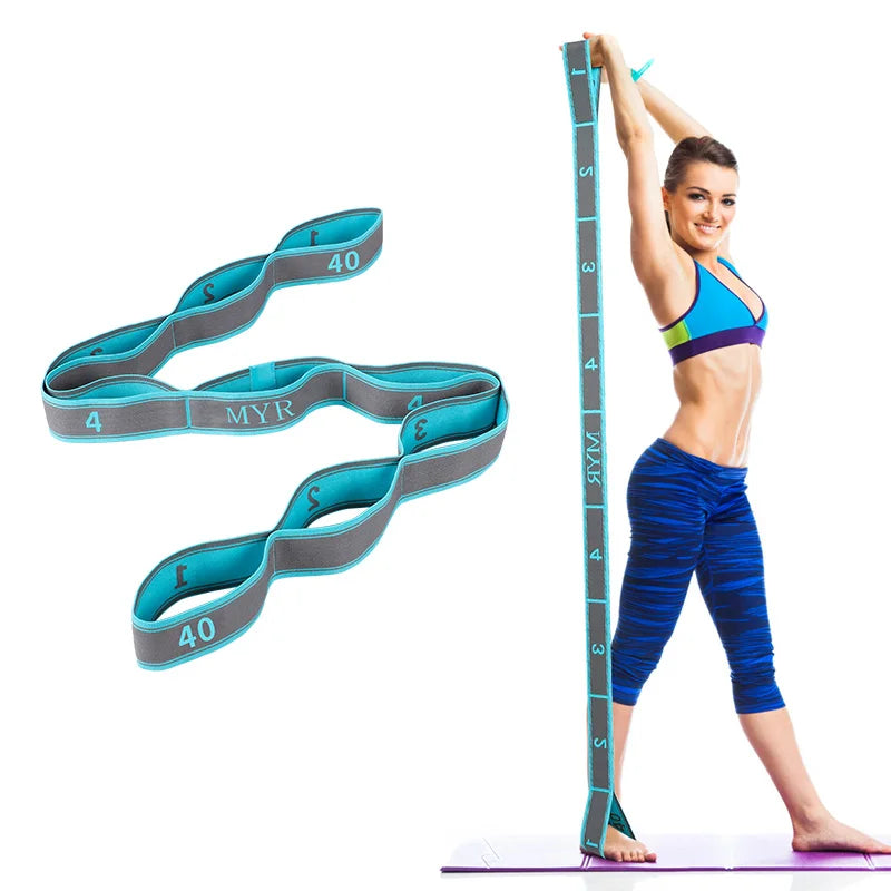 Elastic Yoga Stretch Strap – Multi-Loop Flexibility Band