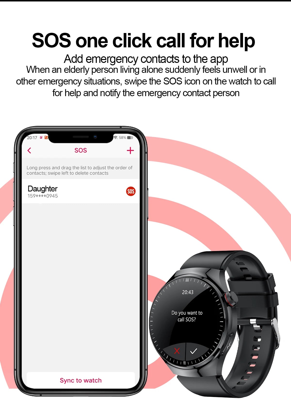 2025 Nursing-Grade Health Smartwatch – ECG PPG Bluetooth Call