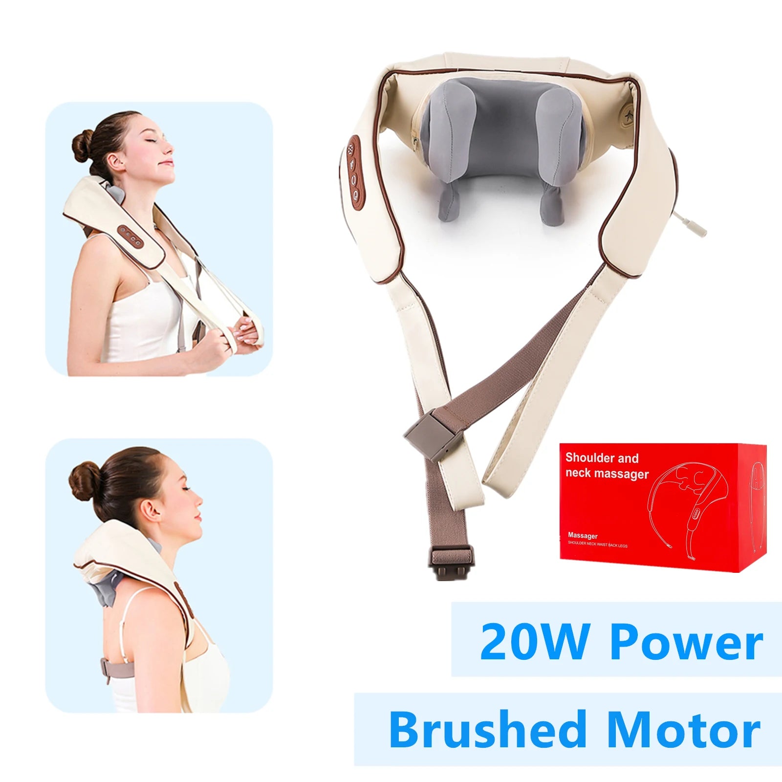 Foreverlily Wireless Neck & Shoulder Massager – 26W Kneading Shawl