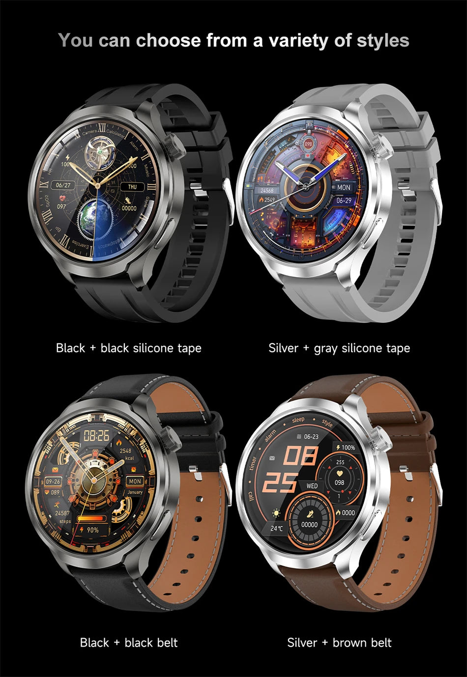 Huawei 1.85" Smartwatch – GPS, NFC & Bluetooth Fitness Tracker for Men