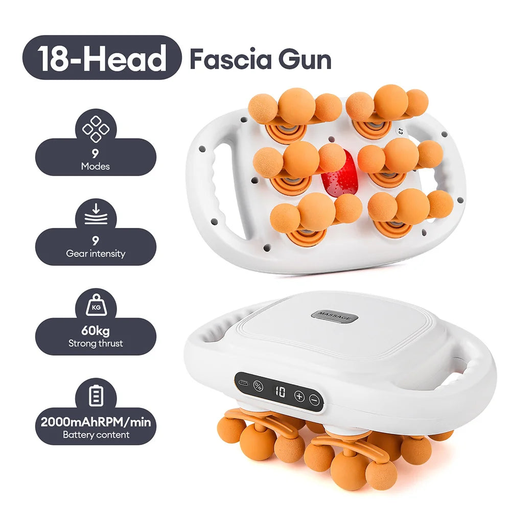 42-Head Fascia Massage Gun – High-Frequency Muscle Massager
