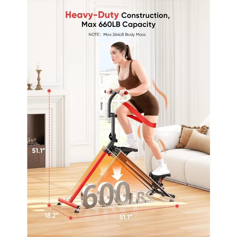 Home Fitness Stair Stepper – Adjustable & Ski Simulation Trainer