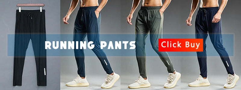 Men’s Sport Running Pants – Training Joggers with Zipper Pockets