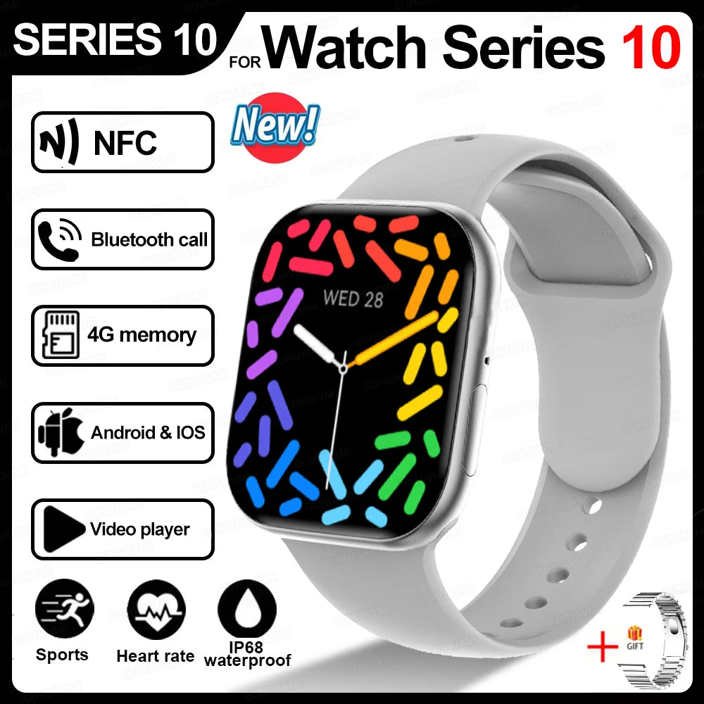 2025 Men’s Smartwatch Series 10 – AMOLED GPS Bluetooth Call Watch