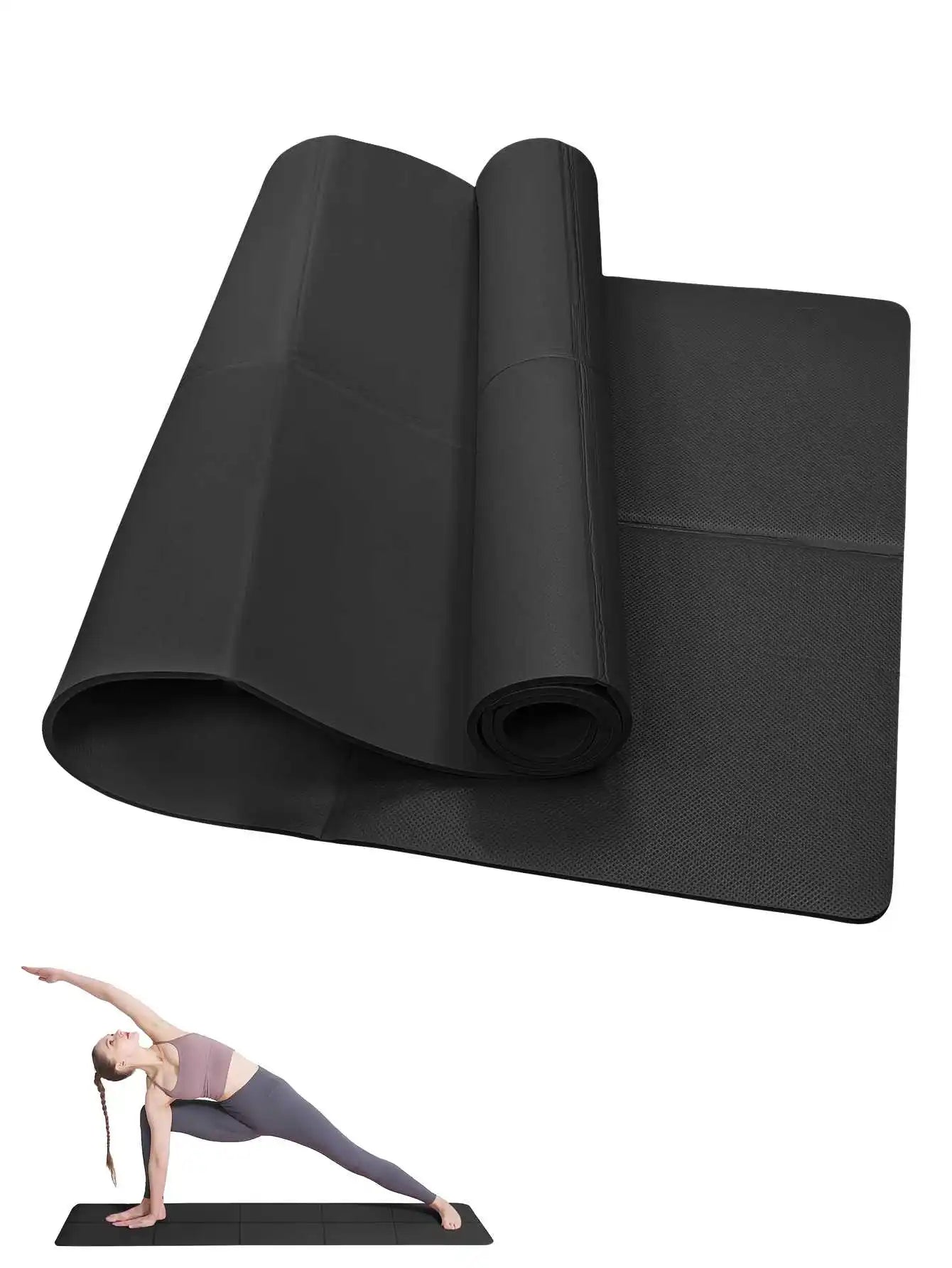 Non-Slip Yoga Mat – Thick Fitness & Pilates Exercise Pad