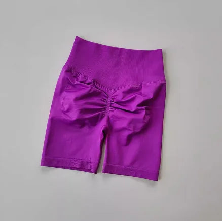 Women’s High-Waist Yoga Shorts – Push-Up Fitness Shorts