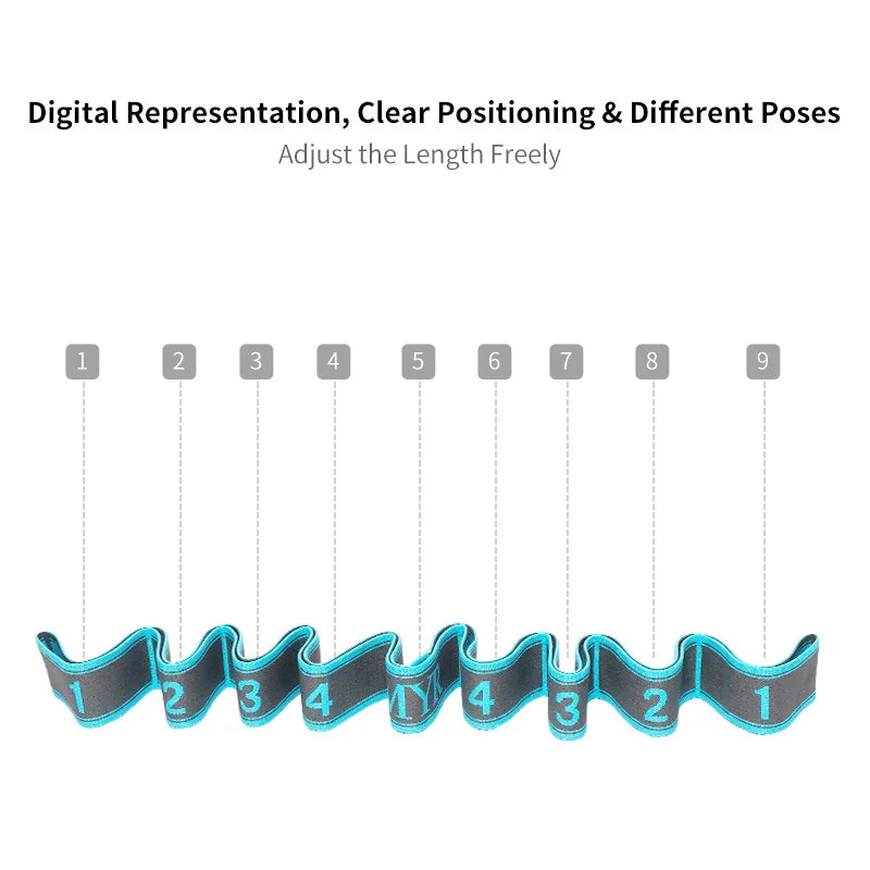 Elastic Yoga Stretch Strap – Multi-Loop Flexibility Band