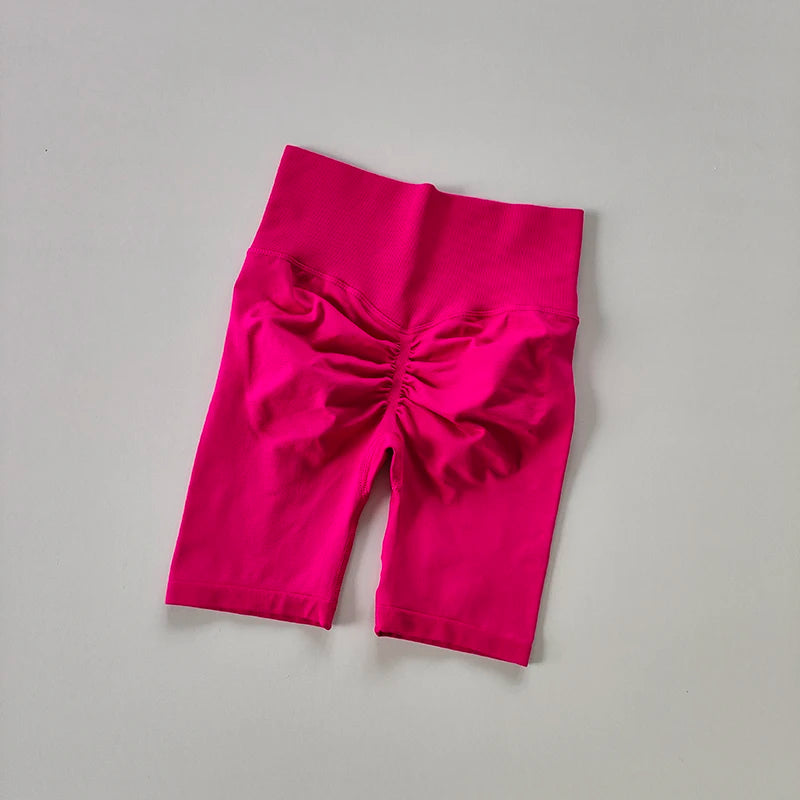 Women’s High-Waist Yoga Shorts – Push-Up Fitness Shorts