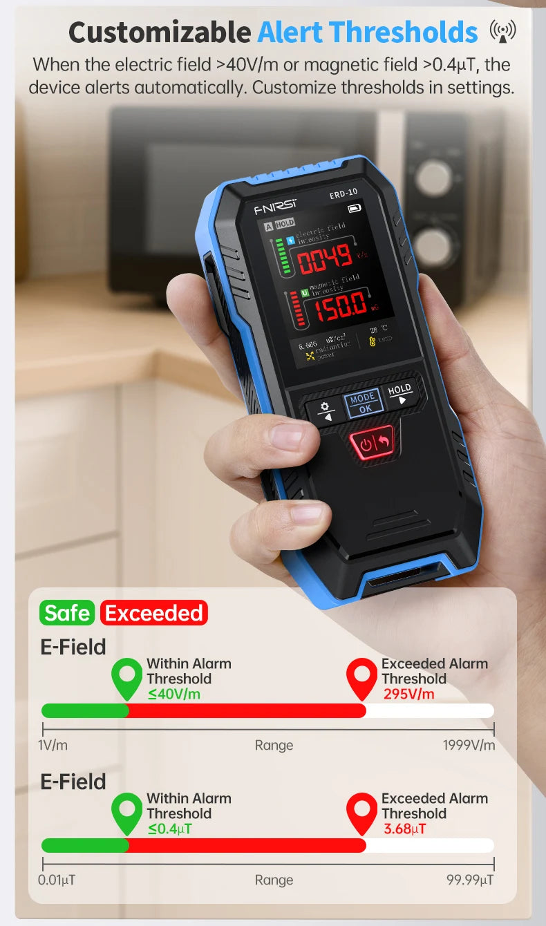 FNIRSI ERD-10 4-in-1 Electromagnetic Radiation Detector