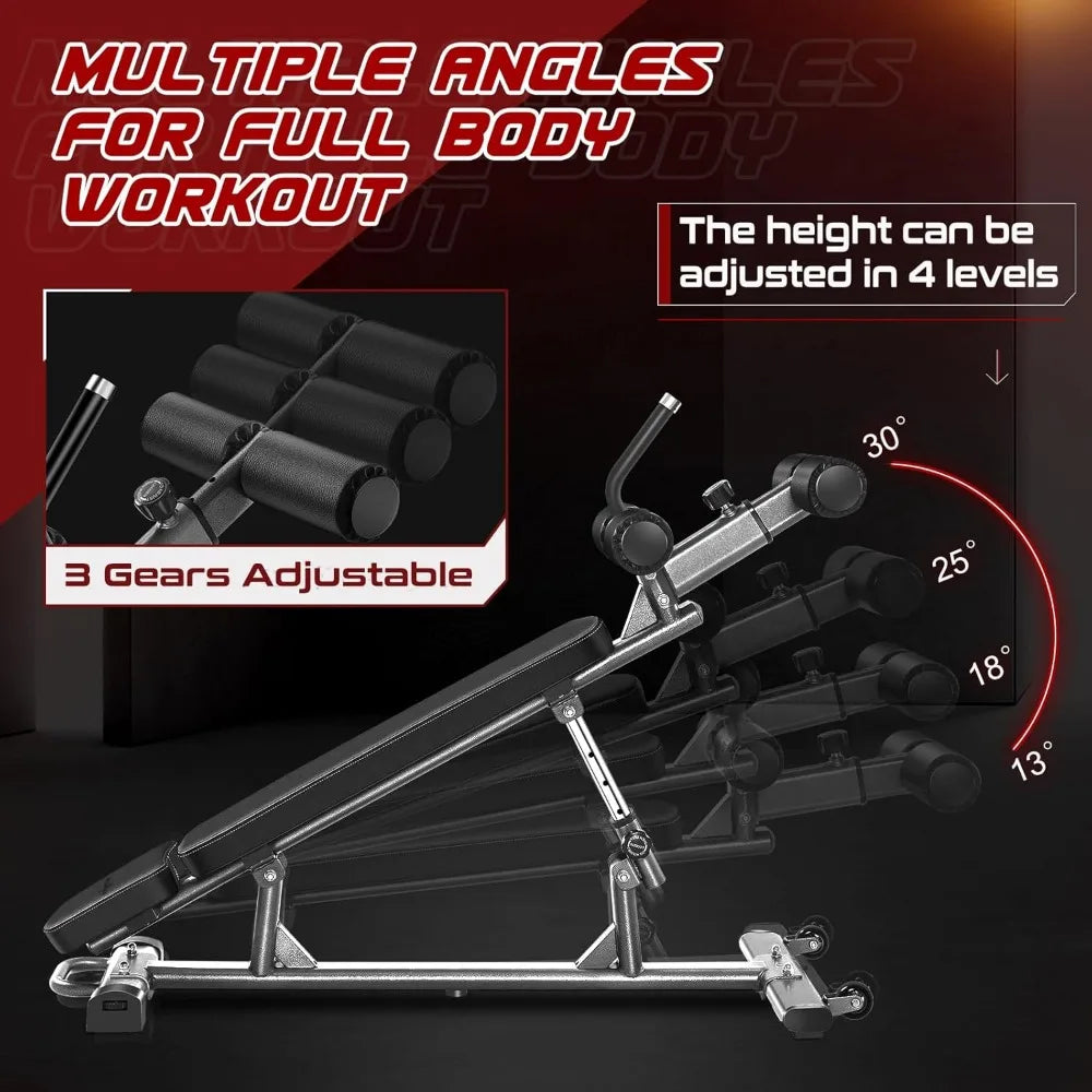 Adjustable Sit-Up Bench – Multi-Angle Weight & Ab Training Bench
