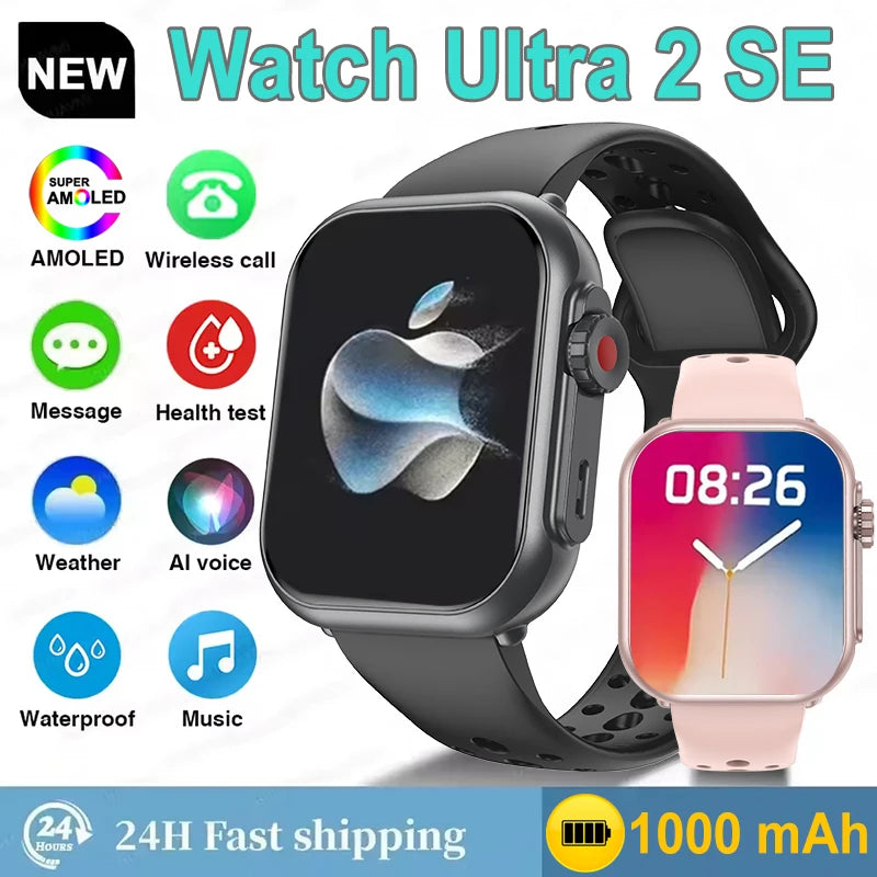 Watch Ultra 2 SE – AMOLED GPS Smartwatch with Heart Rate & Bluetooth